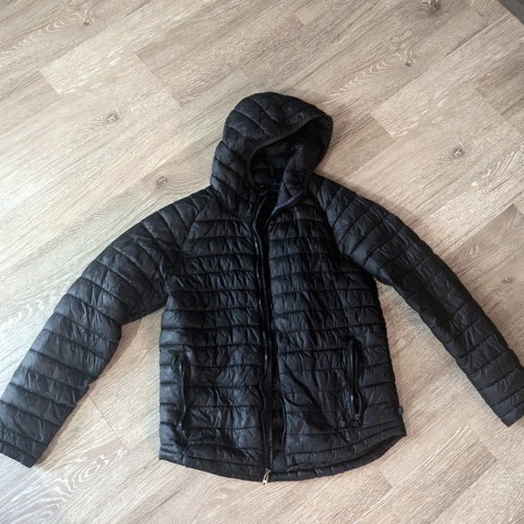 Men's Black Puffer Jacket - Picture 1 of 5